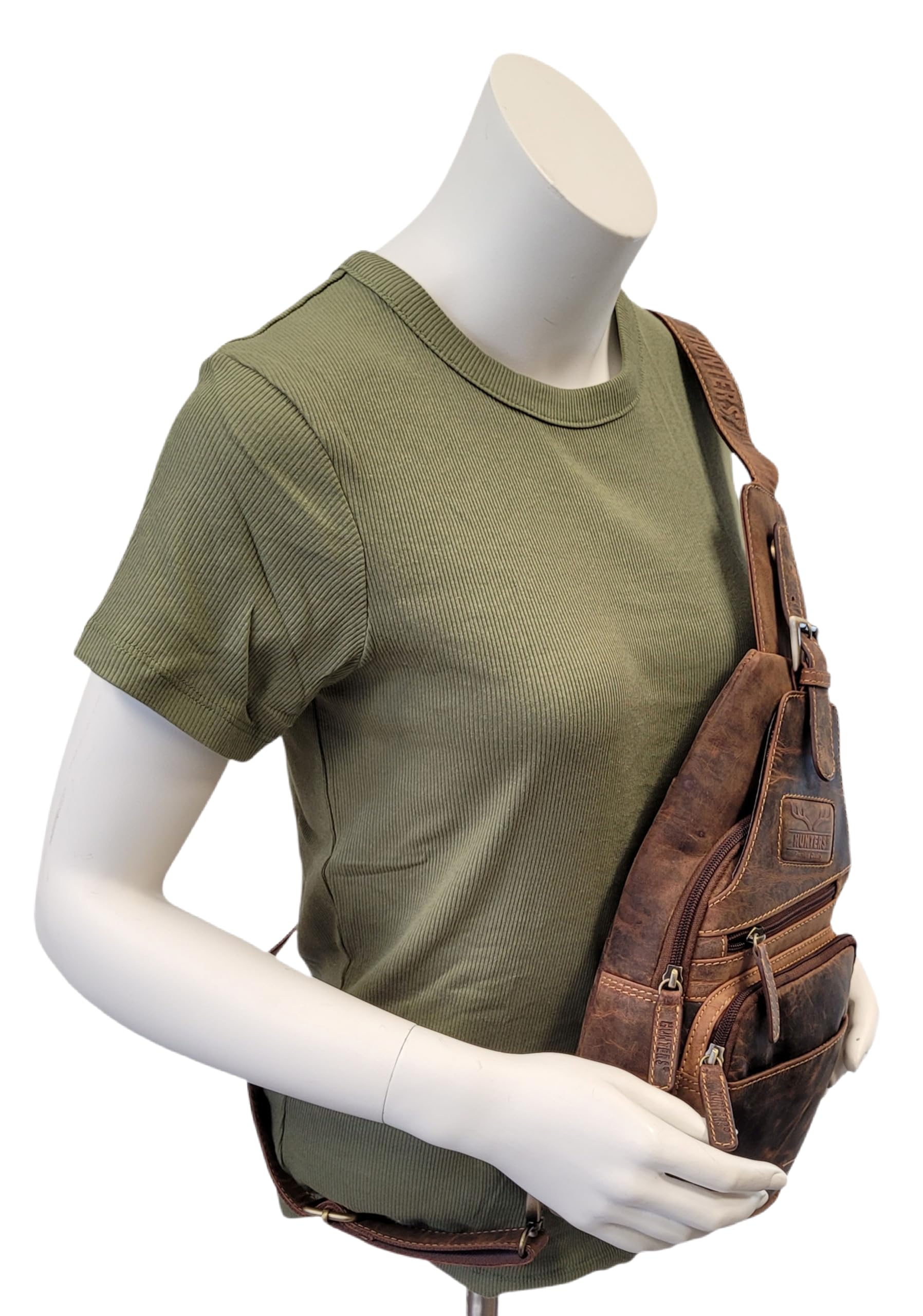 Hunters Crossbag Slingbag aus echtem Leder