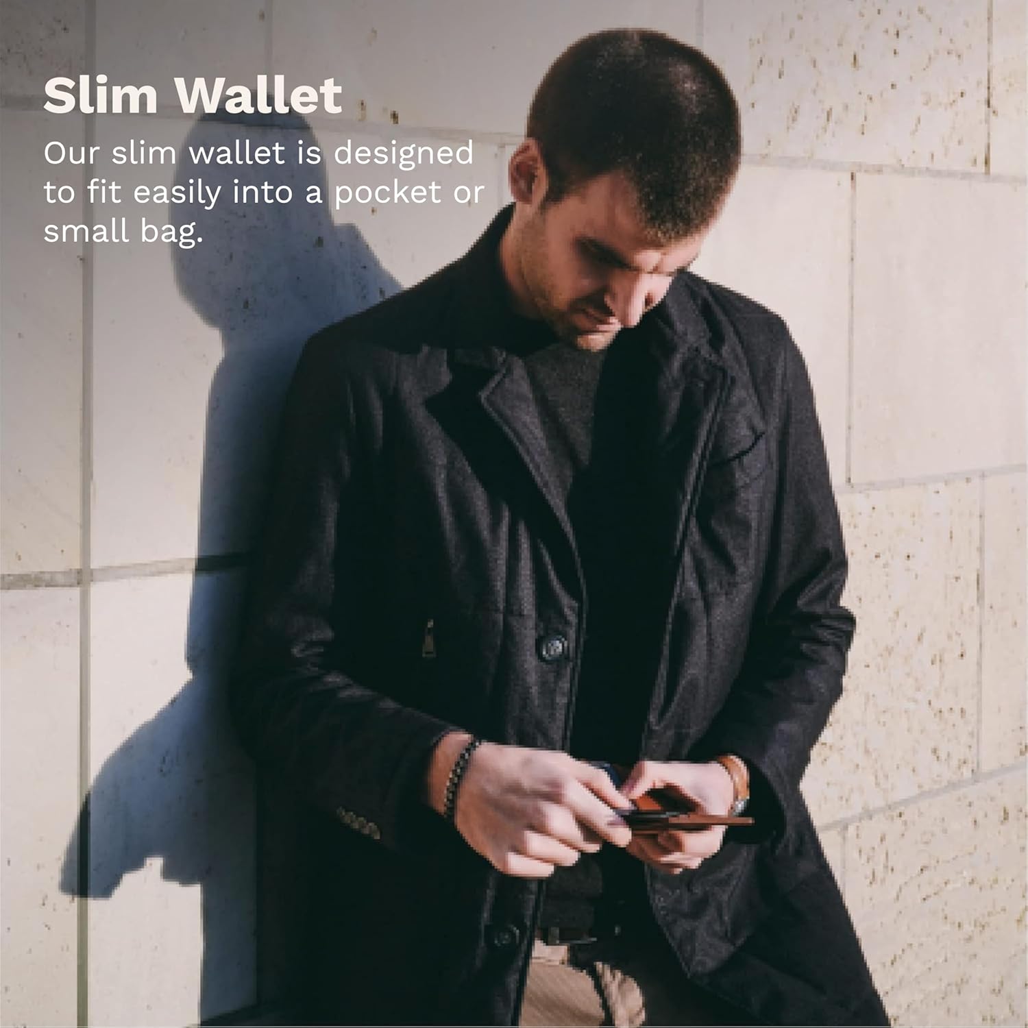 DONBOLSO Minimalist Leather Wallet for Men - Slim Wallet with RFID Blocking Protection - Pocket Wallet, Bill & Credit Card Holder - Best Wallet Gift for Men - Phoenix w/o Coin Pocket Vintage Brown - Image 2