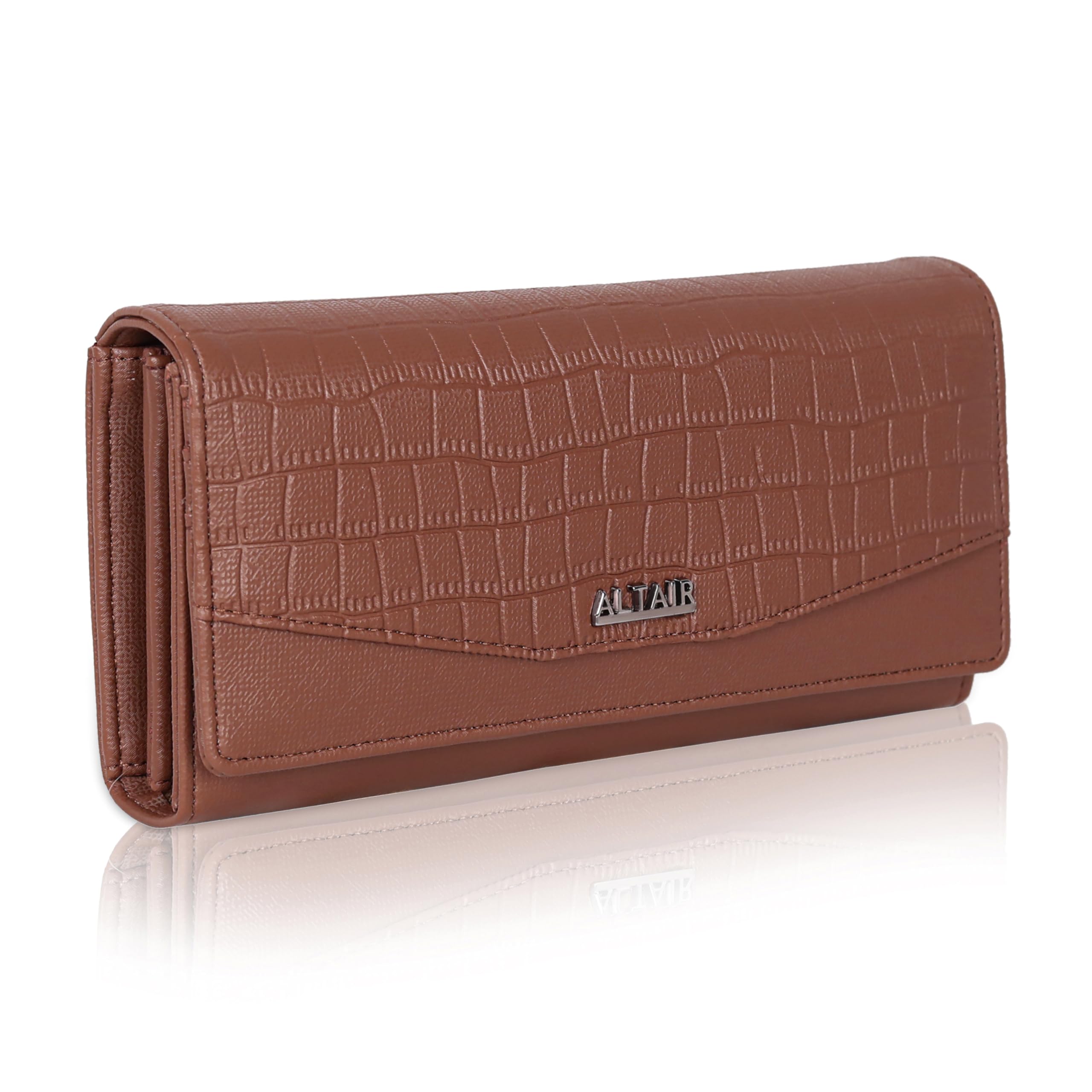 Women's Multi-Pocket Wallet, Clutch, and Purse - Elegant Organizer with Phone, Cash, Cosmetic Slots, and Card Holders (Brown)-image-39