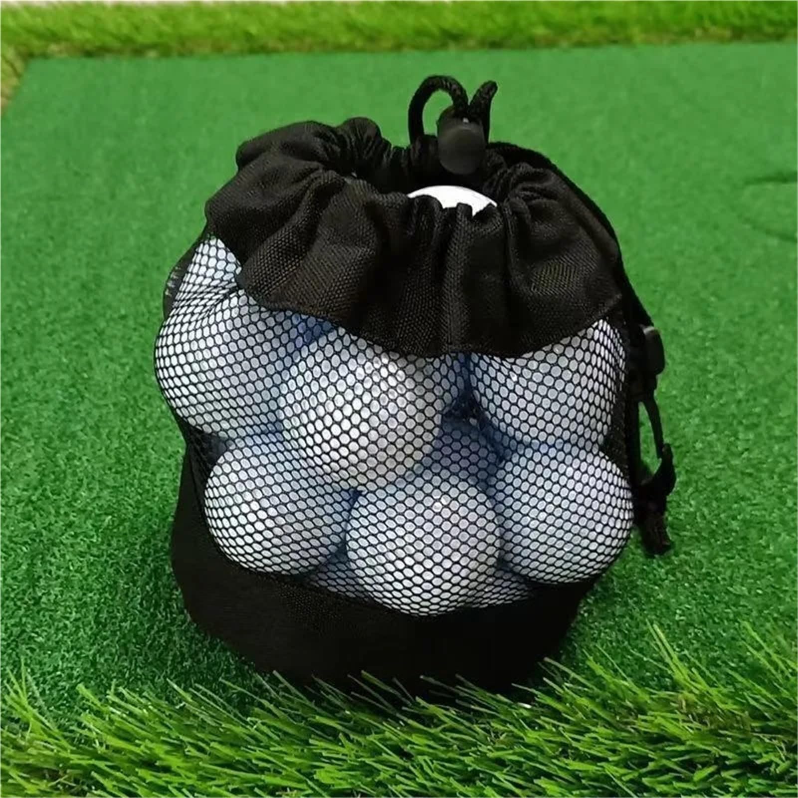 Golfball-Aufbewahrungstasche aus Mesh mit Kordelzug