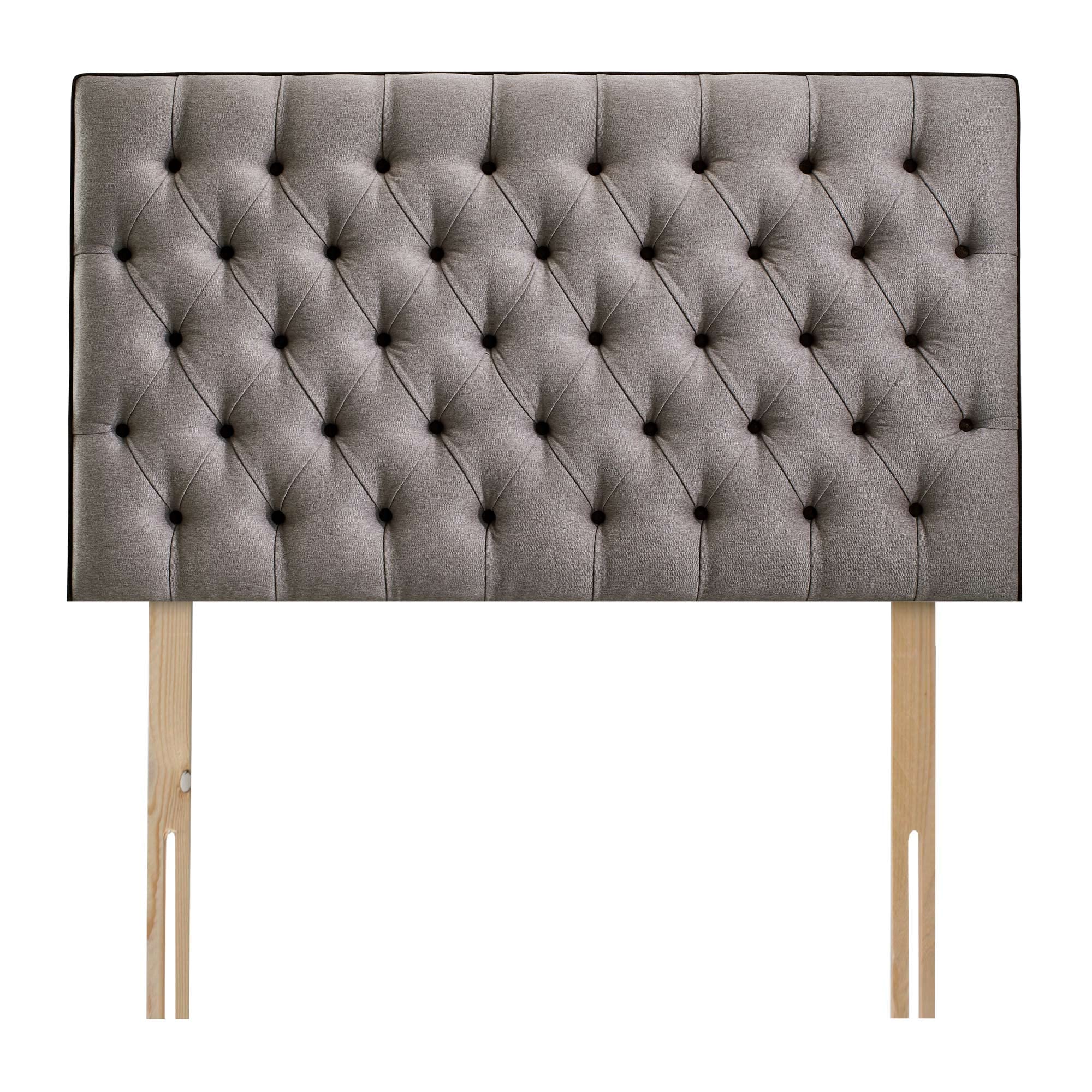 Lilly standard 20" Height Headboard for Beds - Divan Bed, Divan Base, Ottoman Bed, Ottoman Base, Crush Velvet, Linen, Plush Velvet (Plush Velvet Purple, 4 FT -Small Double (W120 x H51 cm))
