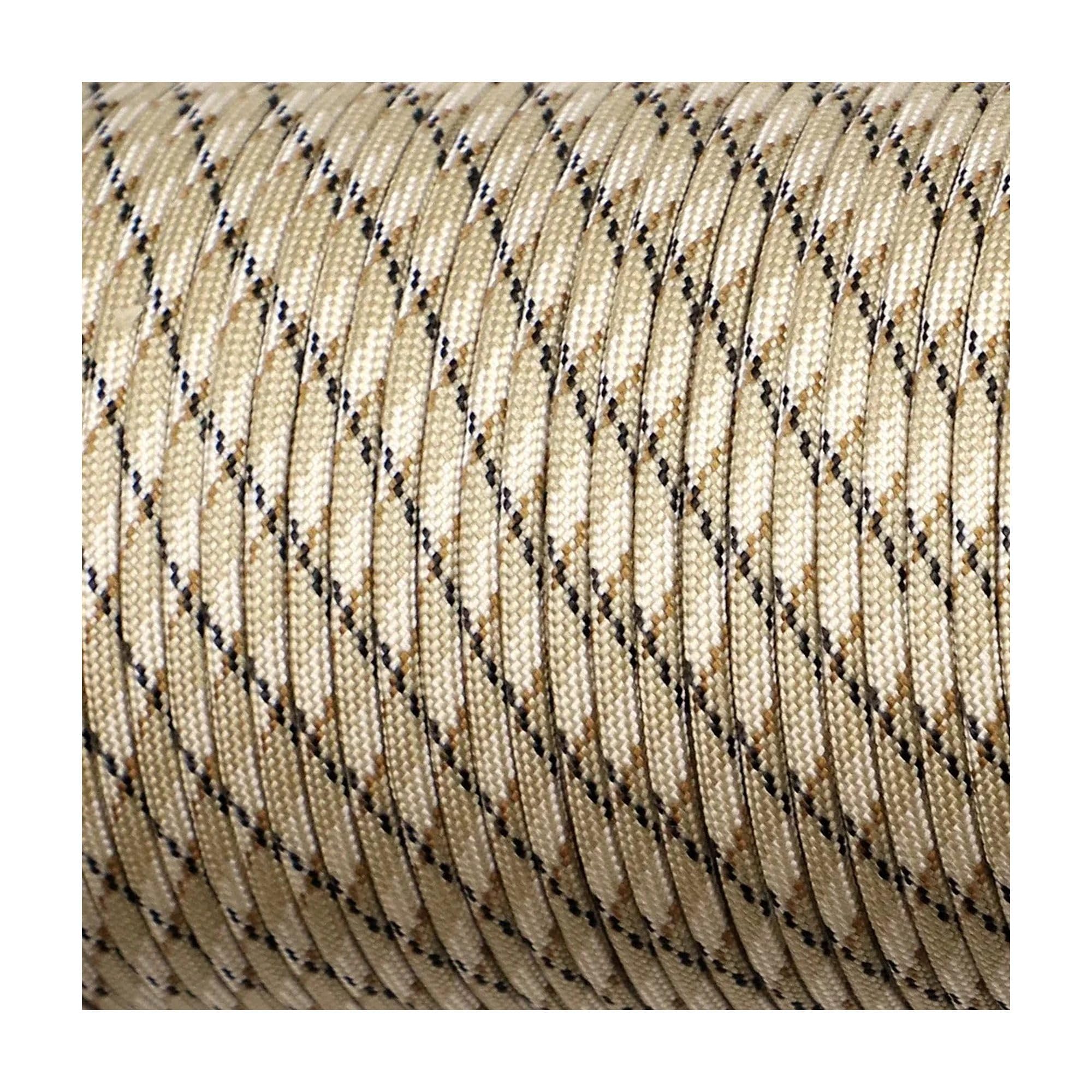 9-Core 650lb Paracord 5/15/31m Dia 4mm Military Tactical Survival Parachute Rope For DIY Making Lanyard Bracelet Dog Collar Tent - Camo Desert - 15m