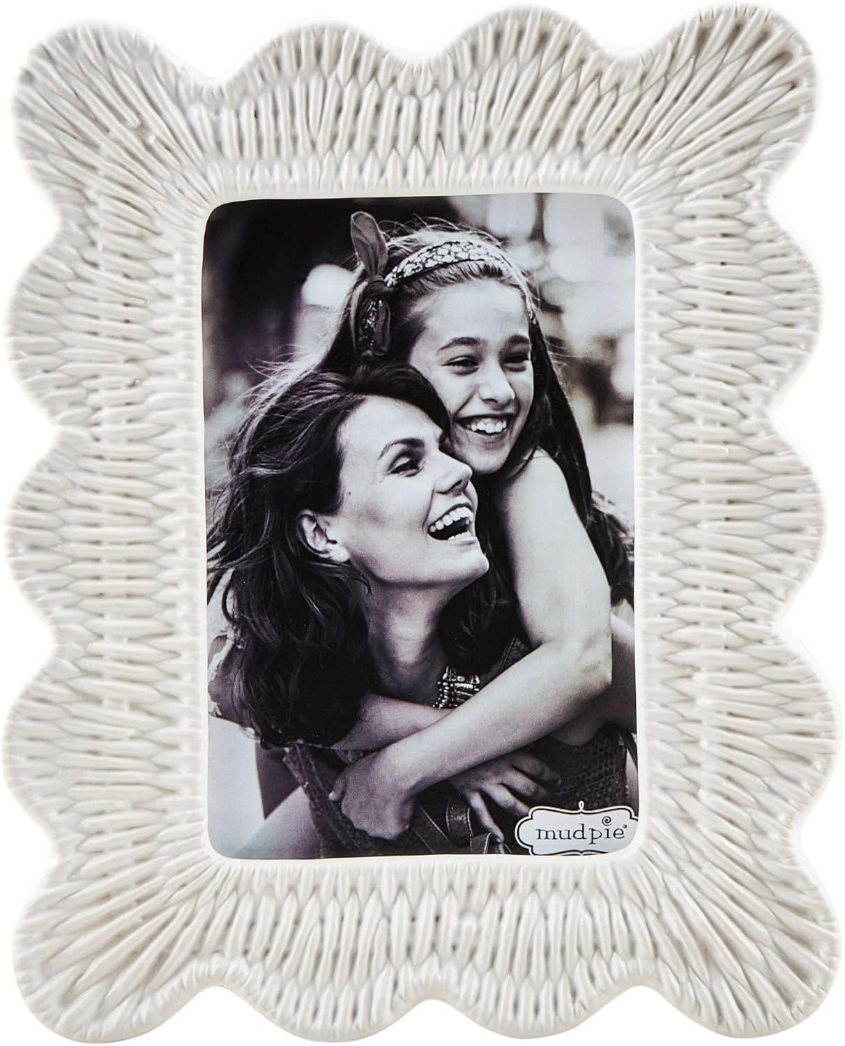 Mud Pie Woven Ceramic Frame; 4X6