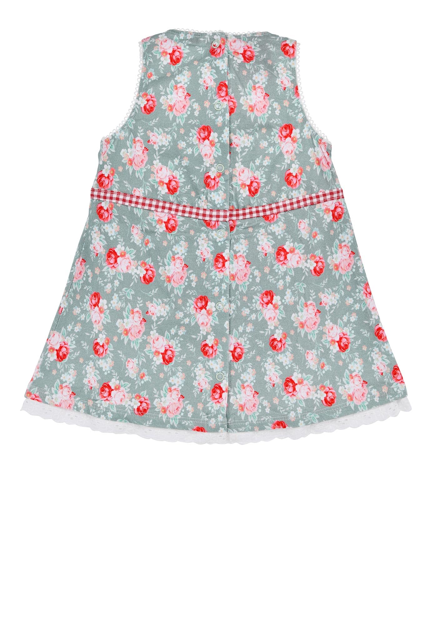 Bondi Baby Mädchen Dirndl Blumenallover 86846 | Grün Rot