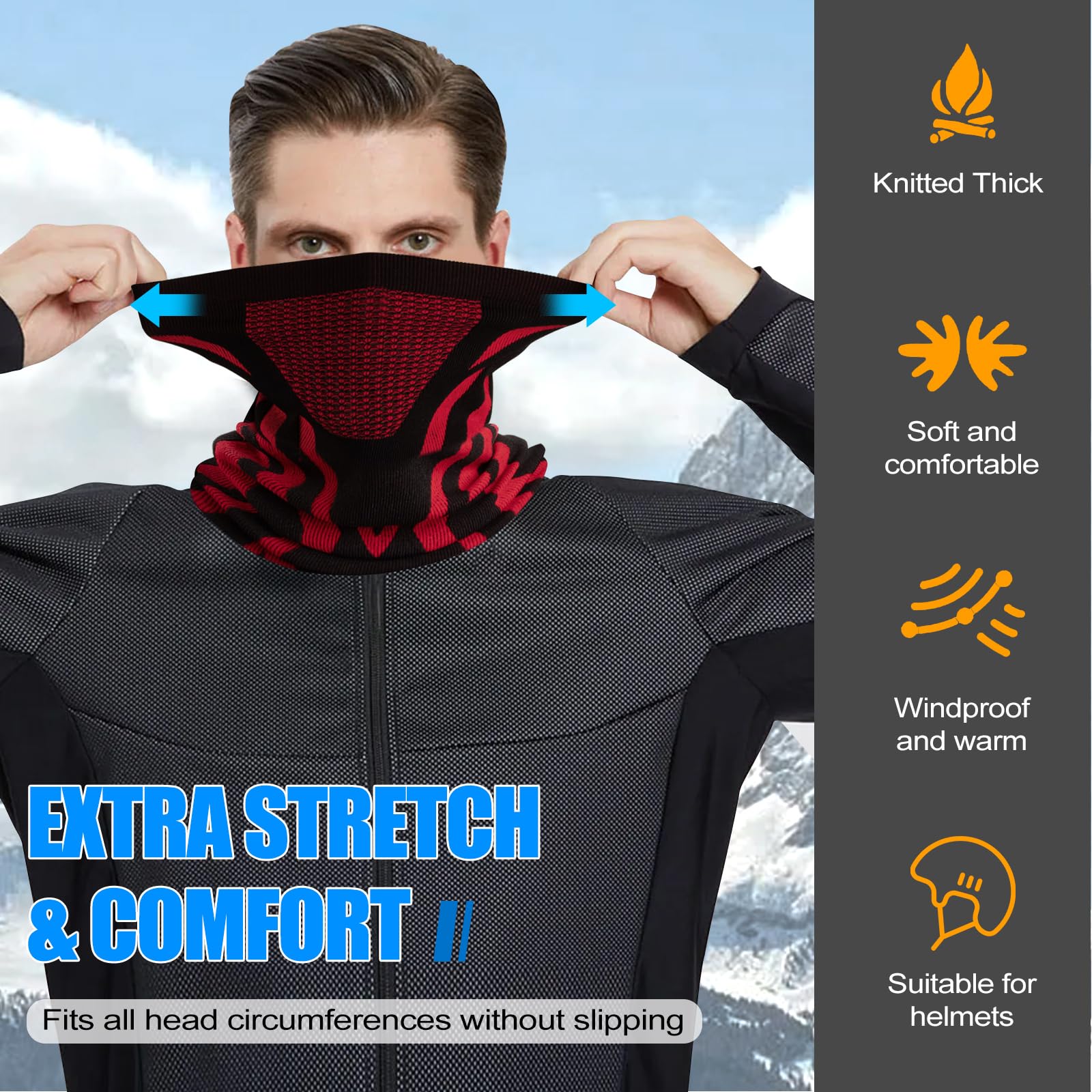 Toptrek Scaldacollo Tubolare Invernale In Pile Antivento | Unisex, Multifunzione, Per Sci, Moto, Corsa E Ciclismo