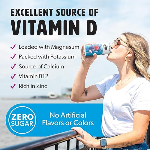 Miniatura 6 de ShineWater Paquete de hidratación fresa y limón (paquete de 12), bayas mixtas (paquete de 12) y variedad de 6 unidades, bebidas con electrolitos de