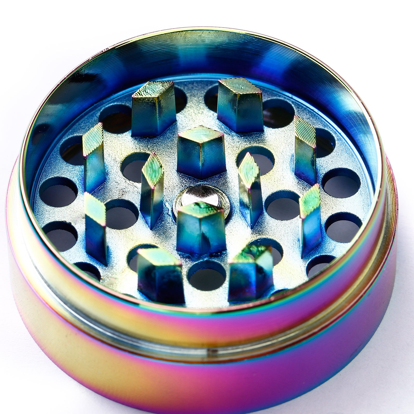 Grinder Broyeur 4 Parties Aluminium Zinc 40mm - Pour Herbes, épices, Design Rap Drill, Aimanté - 8