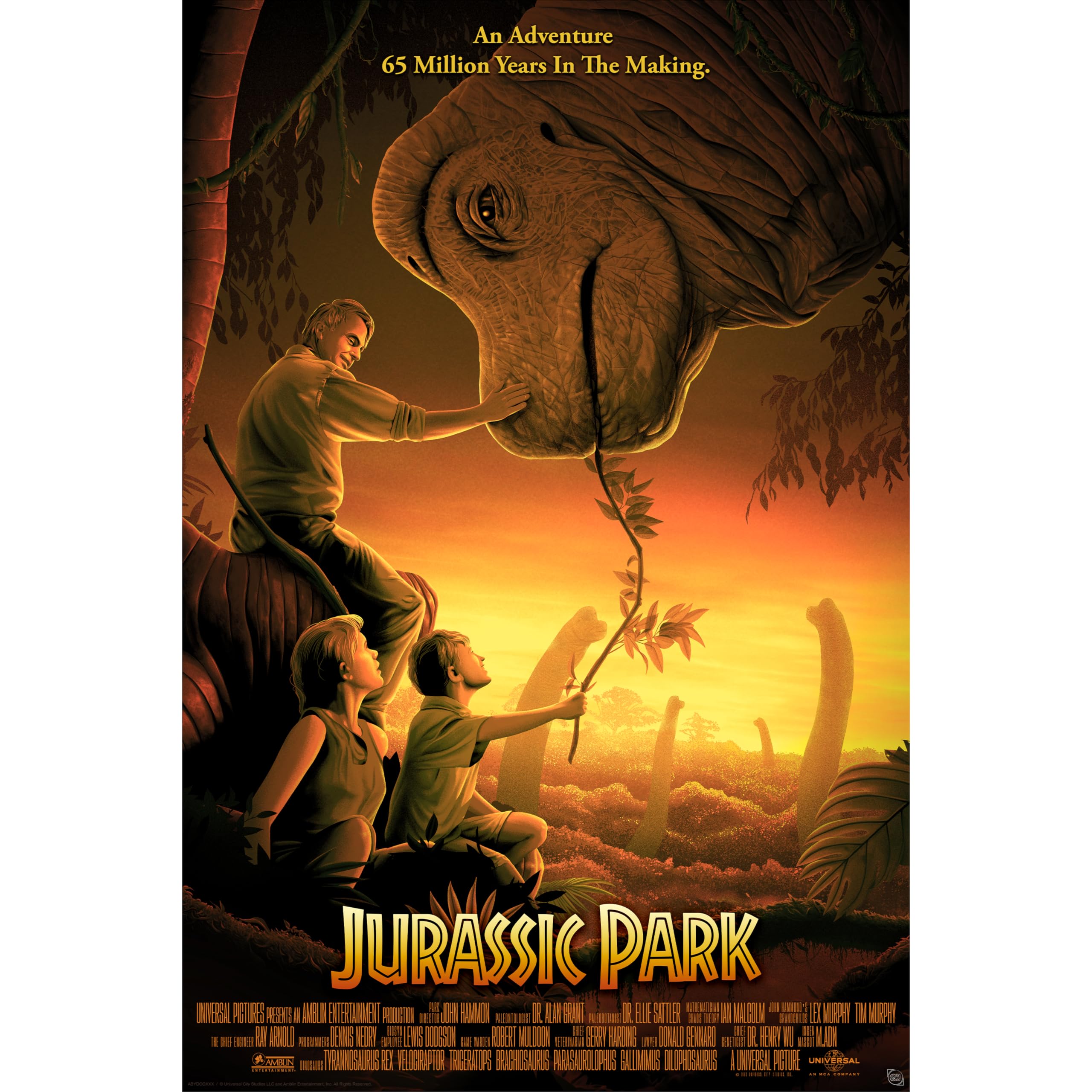 ABYSTYLE – Vintage Jurassic Park Poster – Official Product – Maxi Size 91.5 x 61 cm – High Quality Paper – Collector Design