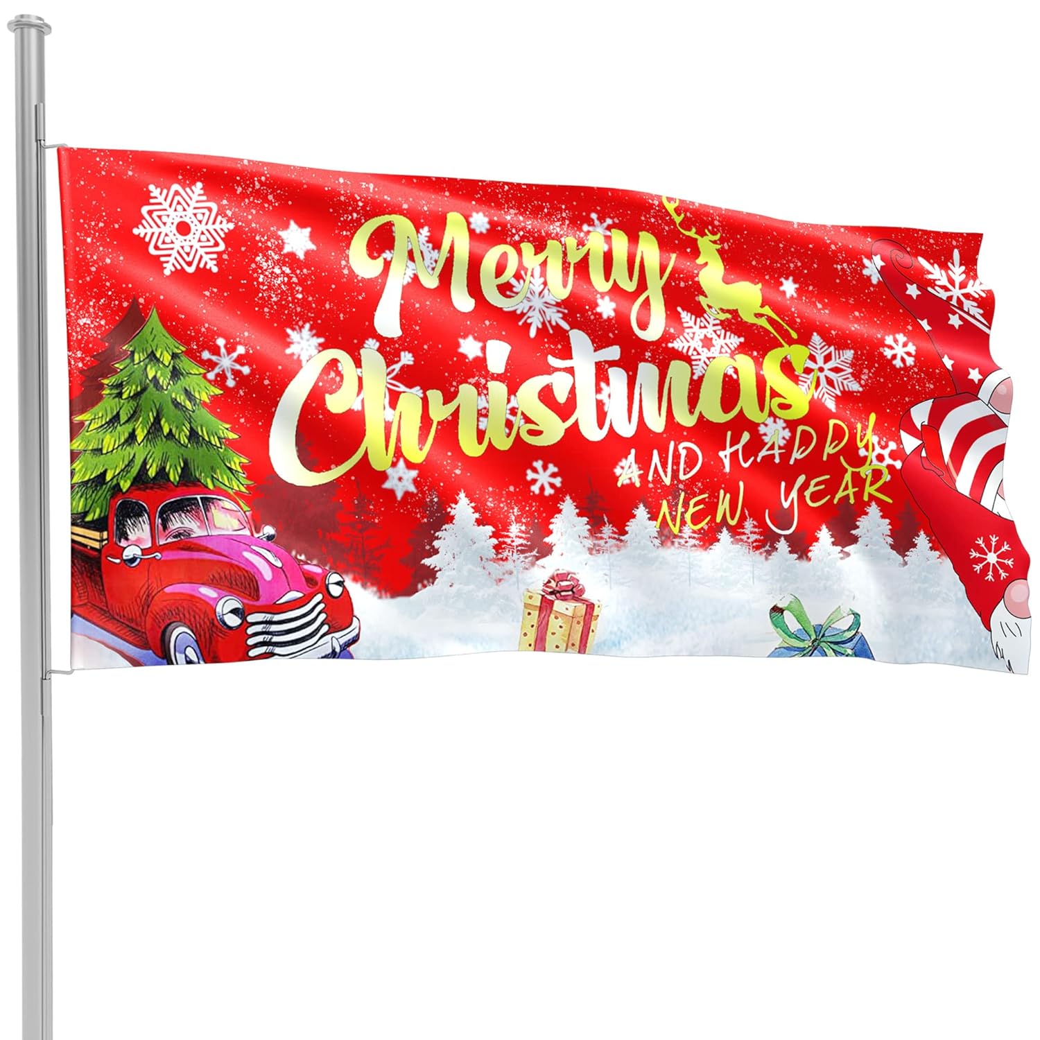 Christmas Flag 3x5 Ft,Large Merry Christmas House Flags for Outside
