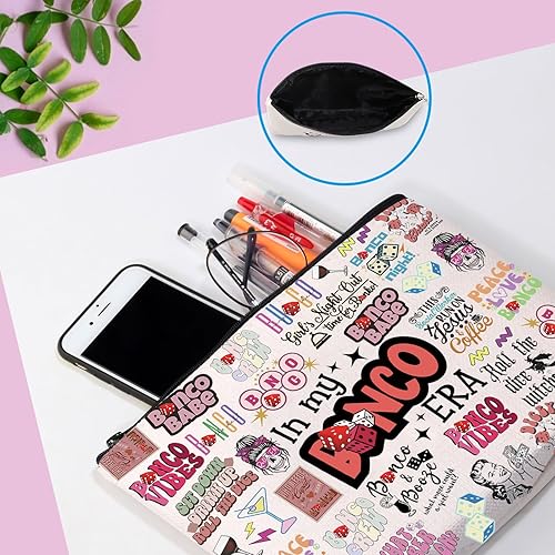 Miniatura 5 de GJTIM Night Out Bunco regalo Bunco juego amante regalo Bunco juego kit maquillaje bolsa Bunco dados juego accesorio bolsa, Bolso Bunco Era, Bolsa de