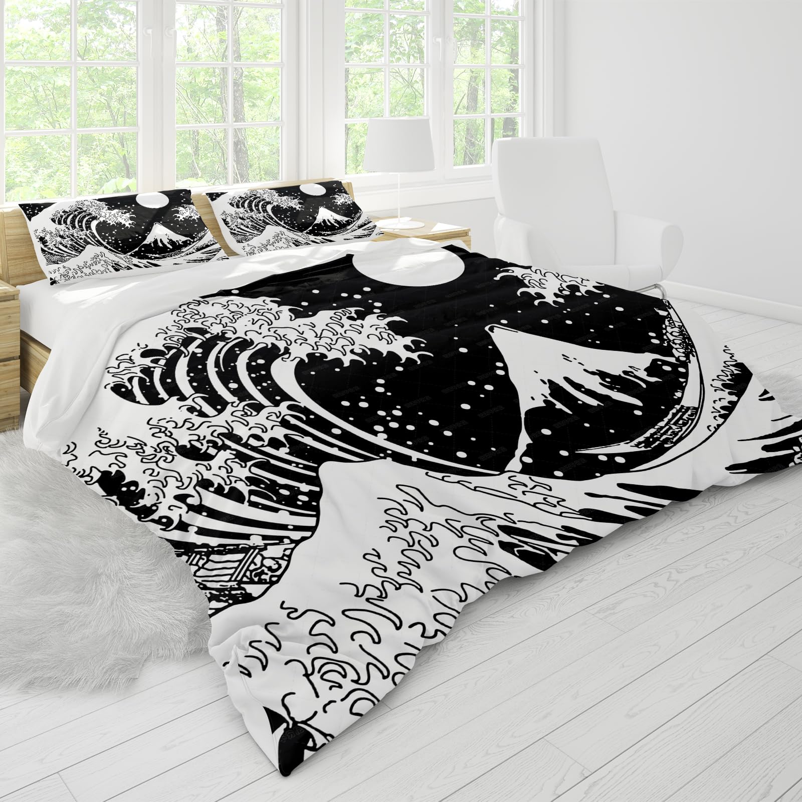 Set Copripiumino Matrimoniale Samurai Giapponese: Biancheria Letto In Microfibra Morbida, Stampa 3D - 3