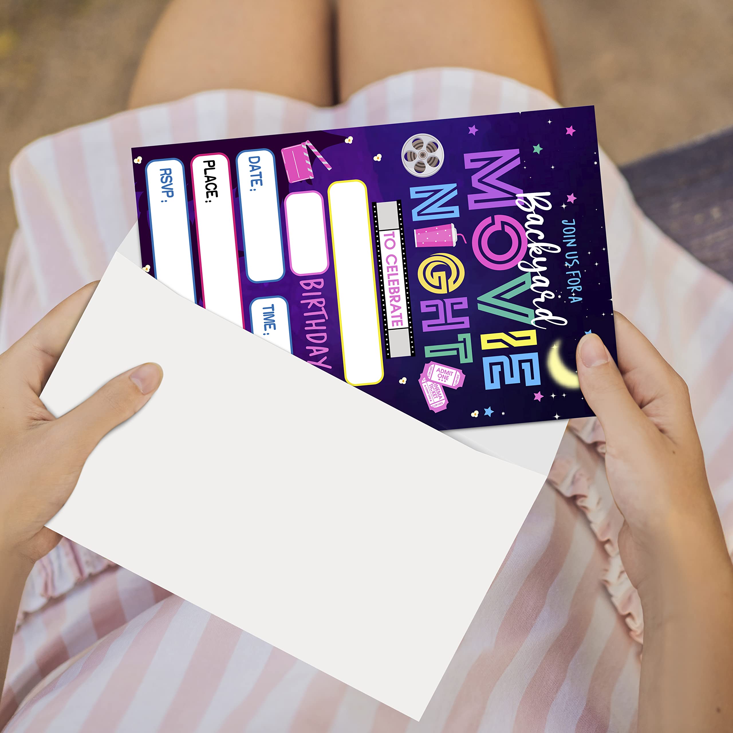 Zodvery Lot De 49 Cartes D'invitation Pour Fête D'anniversaire