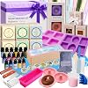 Soap Making Kit for Beginners | 6LBS Melt & Pour Soap Base - Shea Butter, Clear Glycerin & Goat Milk, All-in-one Soap Kit w/Molds, Fragrances, Colors, Soap Making Tools & Supplies for Adults (Deluxe)