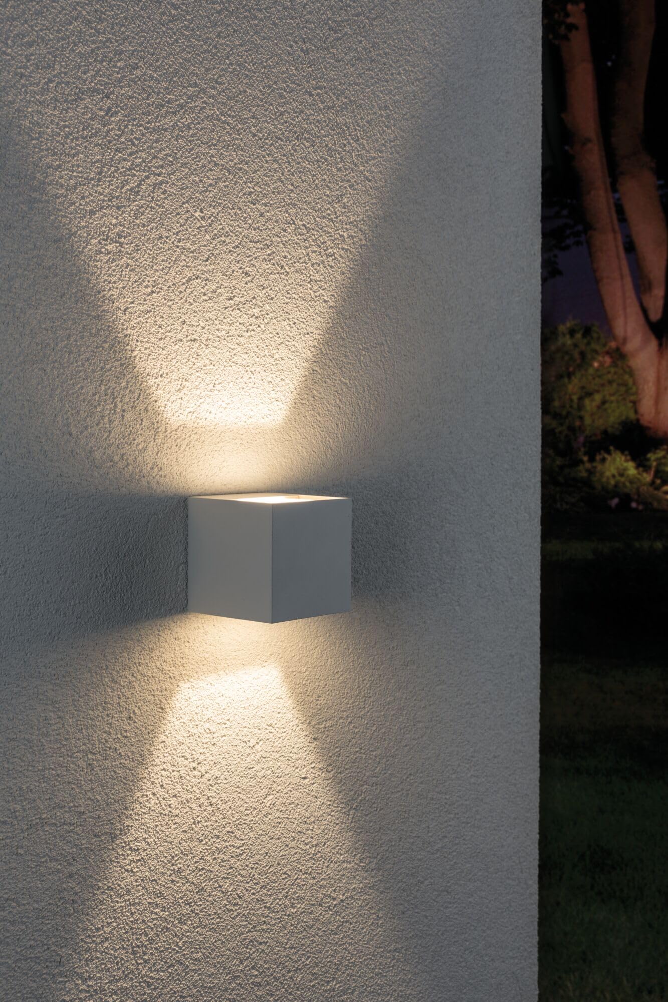 Paulmann 18001 Kit Spot en saillie spécial Cybo LED 2x3W, 230V, IP65, carré, 80x80 mm, Blanc, Alu