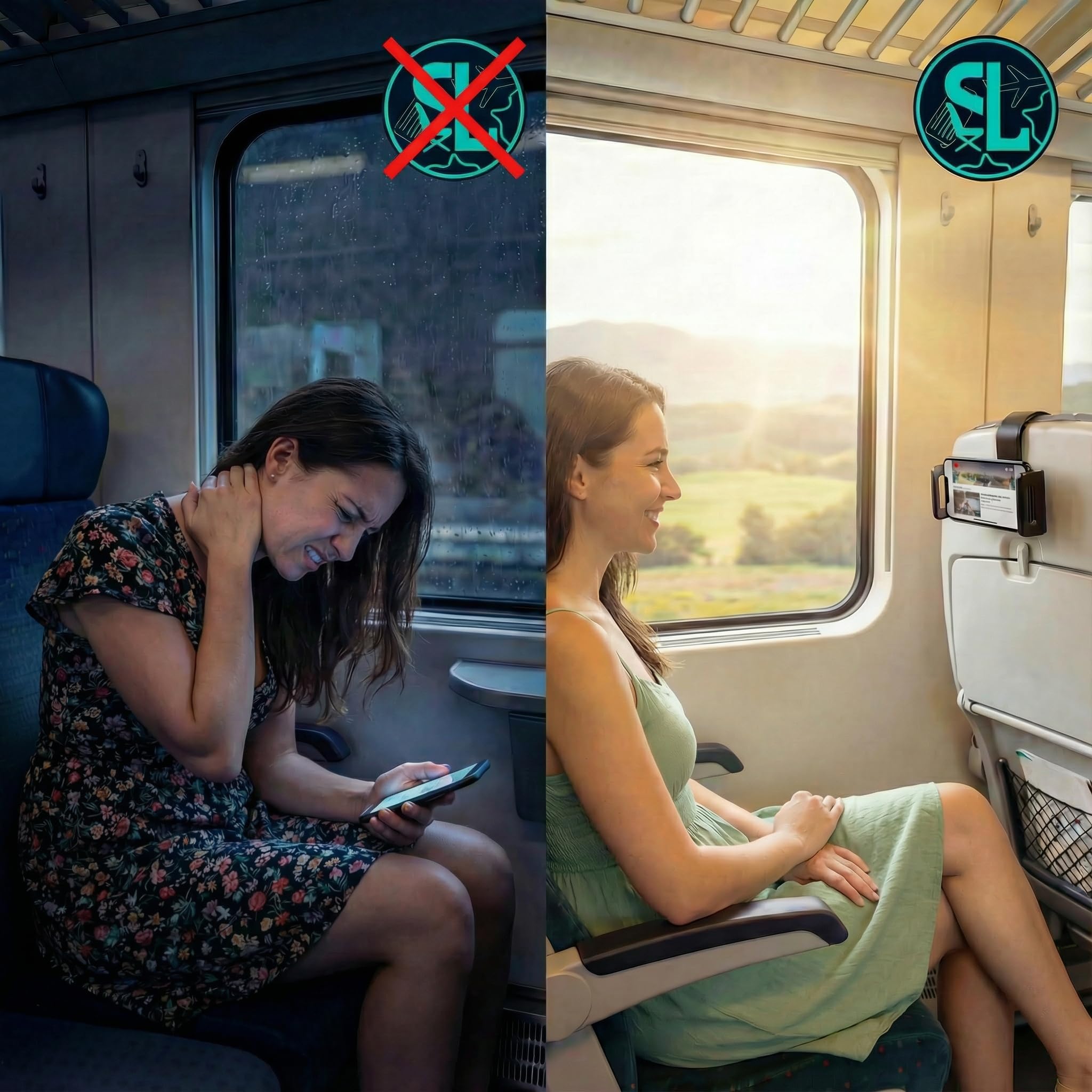 Holdyssey Supporto da viaggio flessibile per smartphone tablet e-reader 5-18.5" girevole 360°