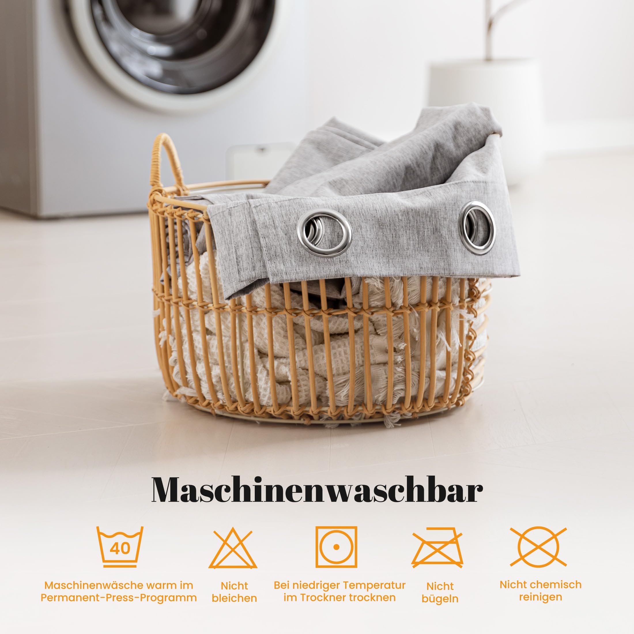 Sonive 100% Blickdichte Vorhänge mit Ösen Gardinen 2 Stück H300xB145cm | Thermovorhänge Leinenoptik Verdunkelungsvorhänge für Schlafzimmer Wohnzimmer Grau