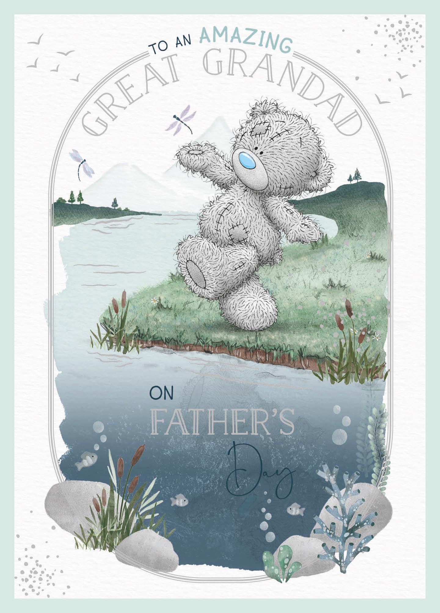 Me To You Tatty Teddy Amazing Great Grandad Card For Father's Day, Tatty Teddy By The River, 5 x 7 inches - Official Collection