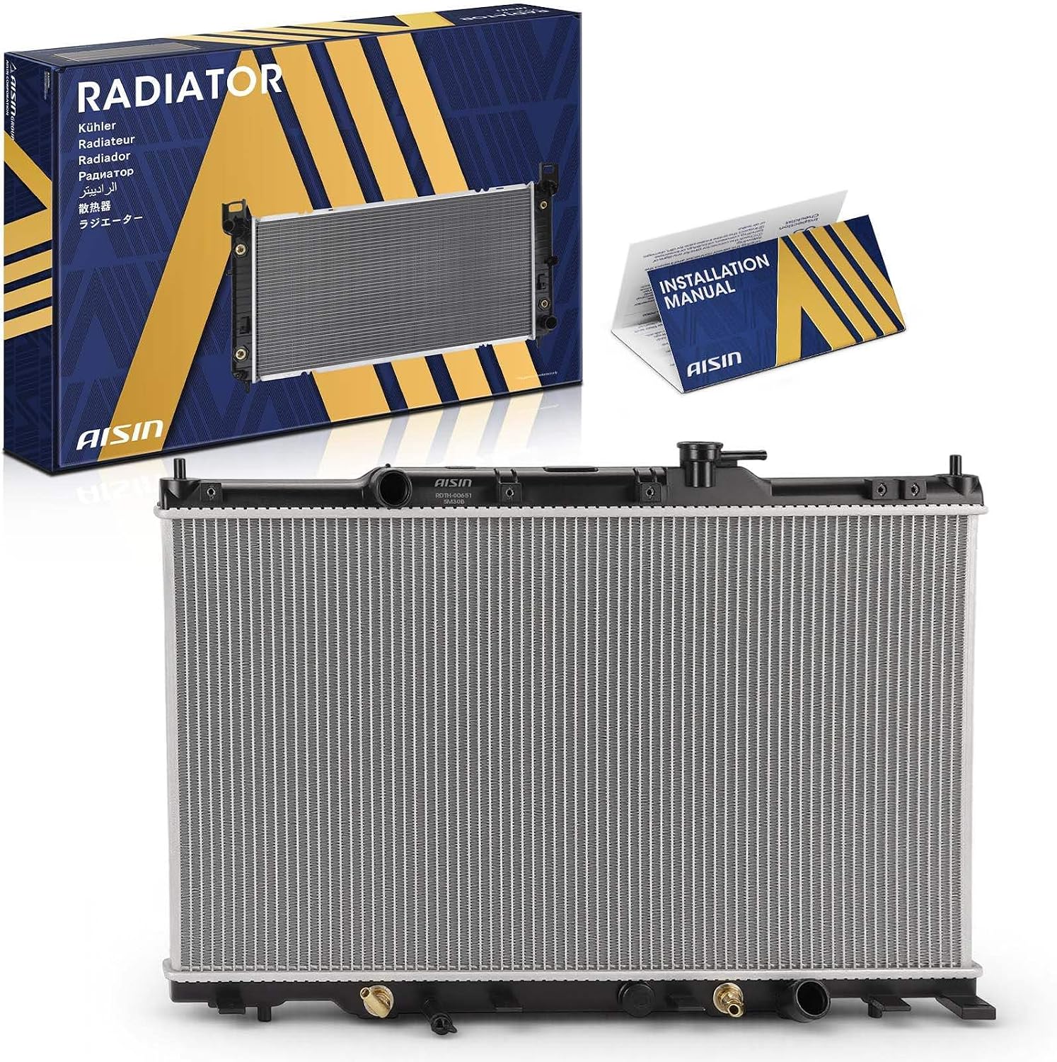 AISIN AFTERMARKET RDTH-00651 Radiator - Compatible with Honda CR-V 2002-2006, Element 2003-2006 - L4 2.4L
