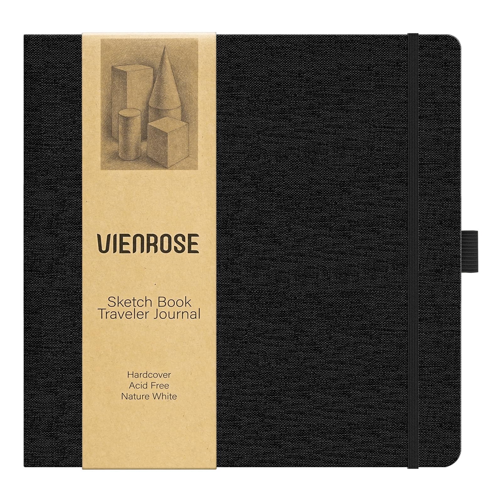 Vienrose Libros de bocetos de 8.3 x 8.3 pulgadas, tapa de lino, libro de bocetos con papel sin ácidos, bloc de dibujo para niños, principiantes y profesionales, suministros de arte para adultos y