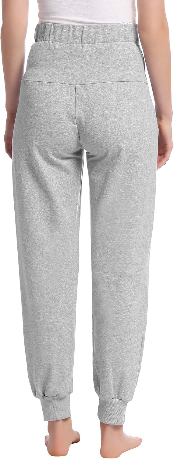 Women's Cotton Maternity Jogger Pants Over The Belly with Pocket - Pregnancy Lounge/Pajama/Pj Sweatpants S-XXL - Image 4