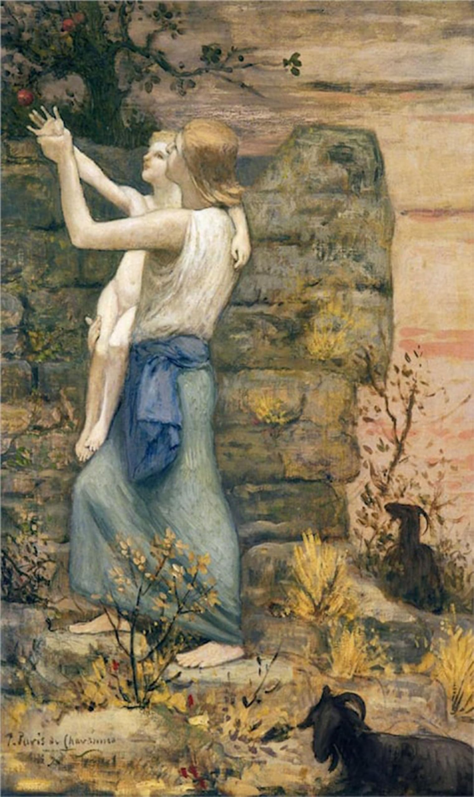 POSTERIIk Famous Animal Posters Vintage Picture il custode Pierre Cecile Puvis di Chavannes Modern Wall Decor for Home Decor 60x90cm