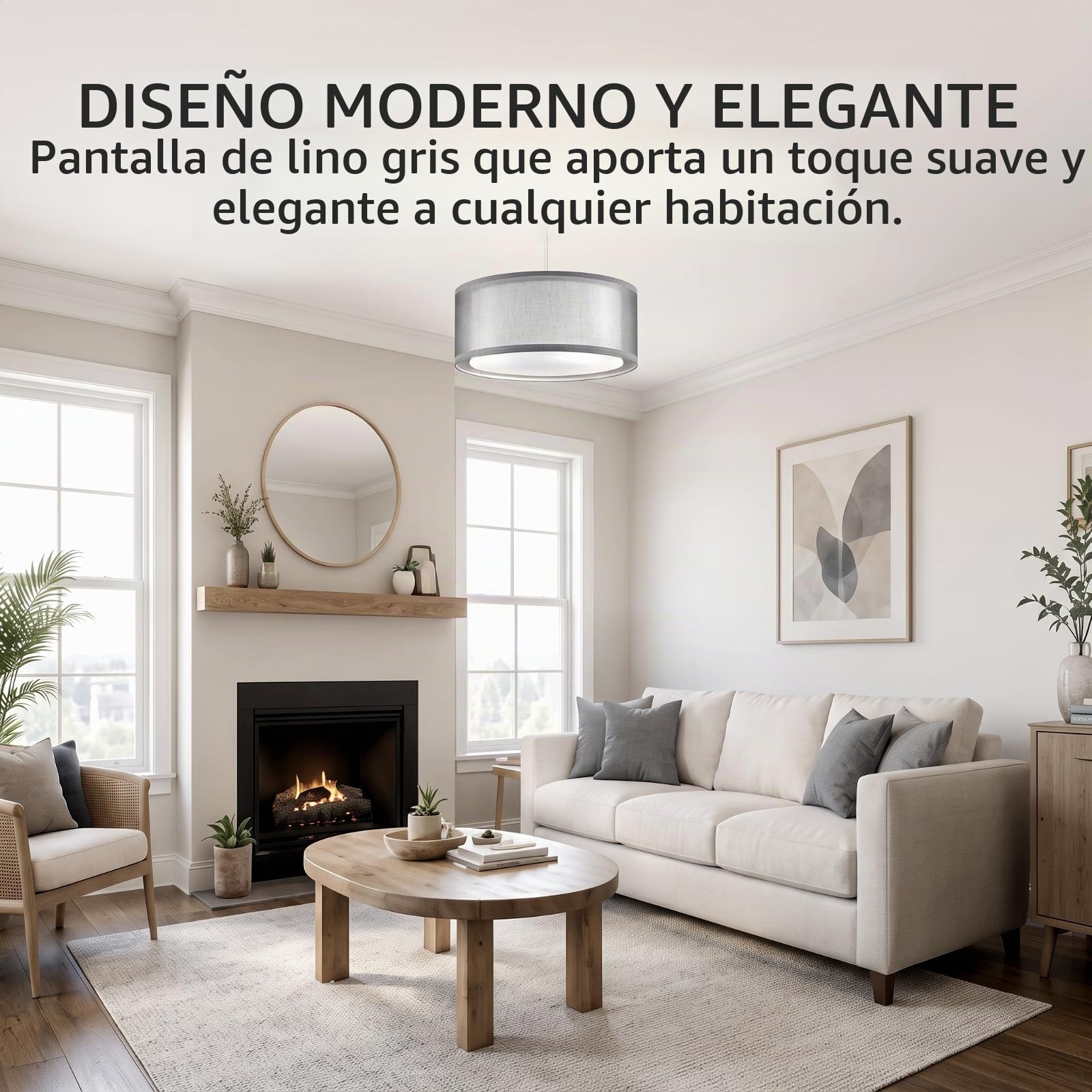 Weewooday 2 Pantalla de Lámpara de Doble Capa pantalla de Tambor de Gasa pantalla de Techo pantalla para Lámpara de Pie, de Mesa, de Noche Para Salas de Estar, Cocinas, Dormitorios, Pasillos(Gris)