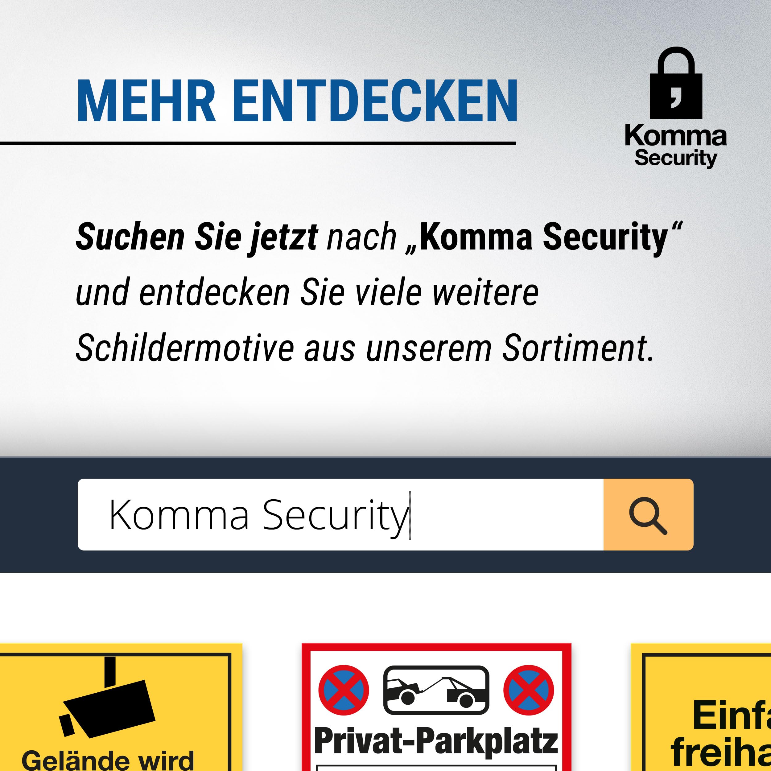 Lustiges Parkverbot-Schild Von Komma Security – 30x20 Cm, Kunststoff, Für Privatparkplatz
