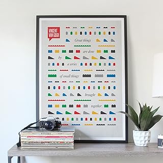 Lego Print, Lego Poster Quote, Literary Quote, Quote, Illustration, Minimalist Quotation Print - Vincent Van Gogh Lego