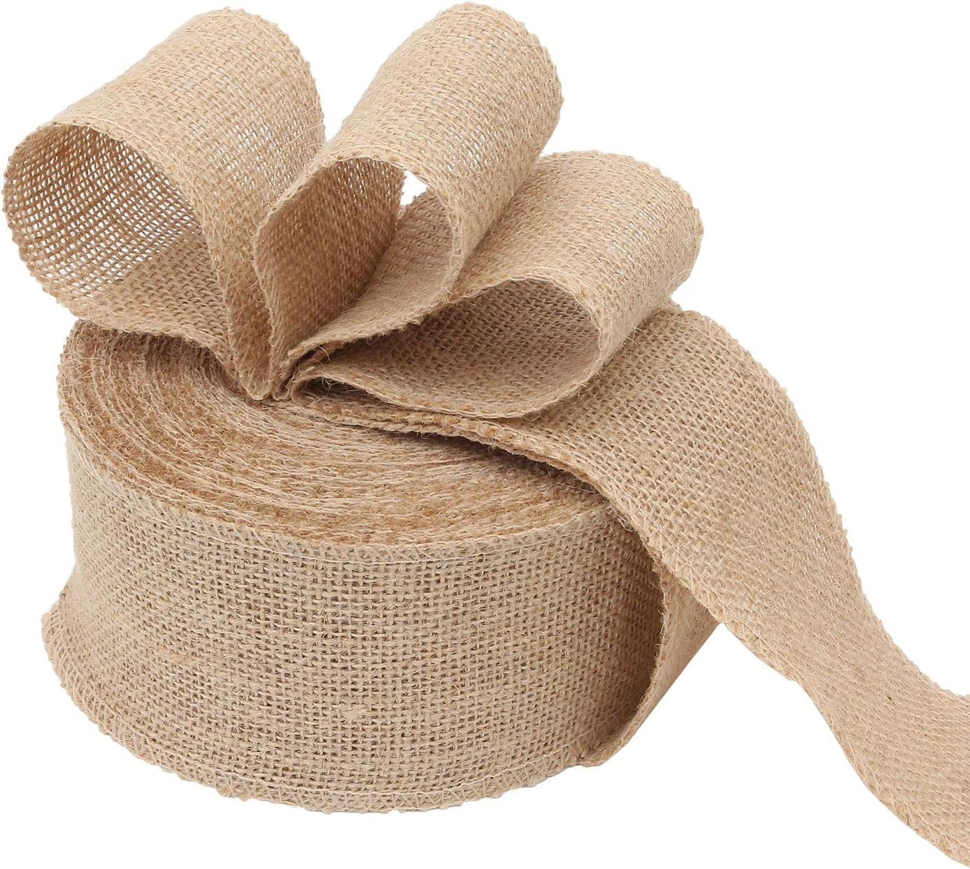 Berwick Offray Rustic Saddle Ribbon - 1.5" Wide Natural Brown Polyester Craft Ribbon, 3 Yard Spool, Non-Fray Stitched Edge - View #10