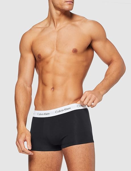 Calvin Klein Men's 3 Pack Low Rise Trunks - Cotton Stretch Boxers - 2