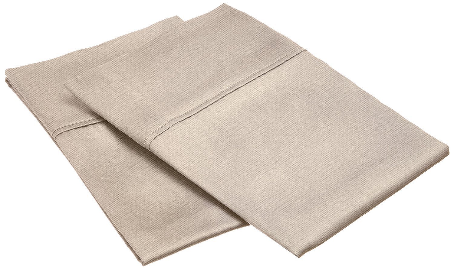 Superior - Fundas de Almohada 51 x 102 cm, 100% de Modal de Fibra de hayedo de 300 Hilos, Color Marfil Liso, 1 par