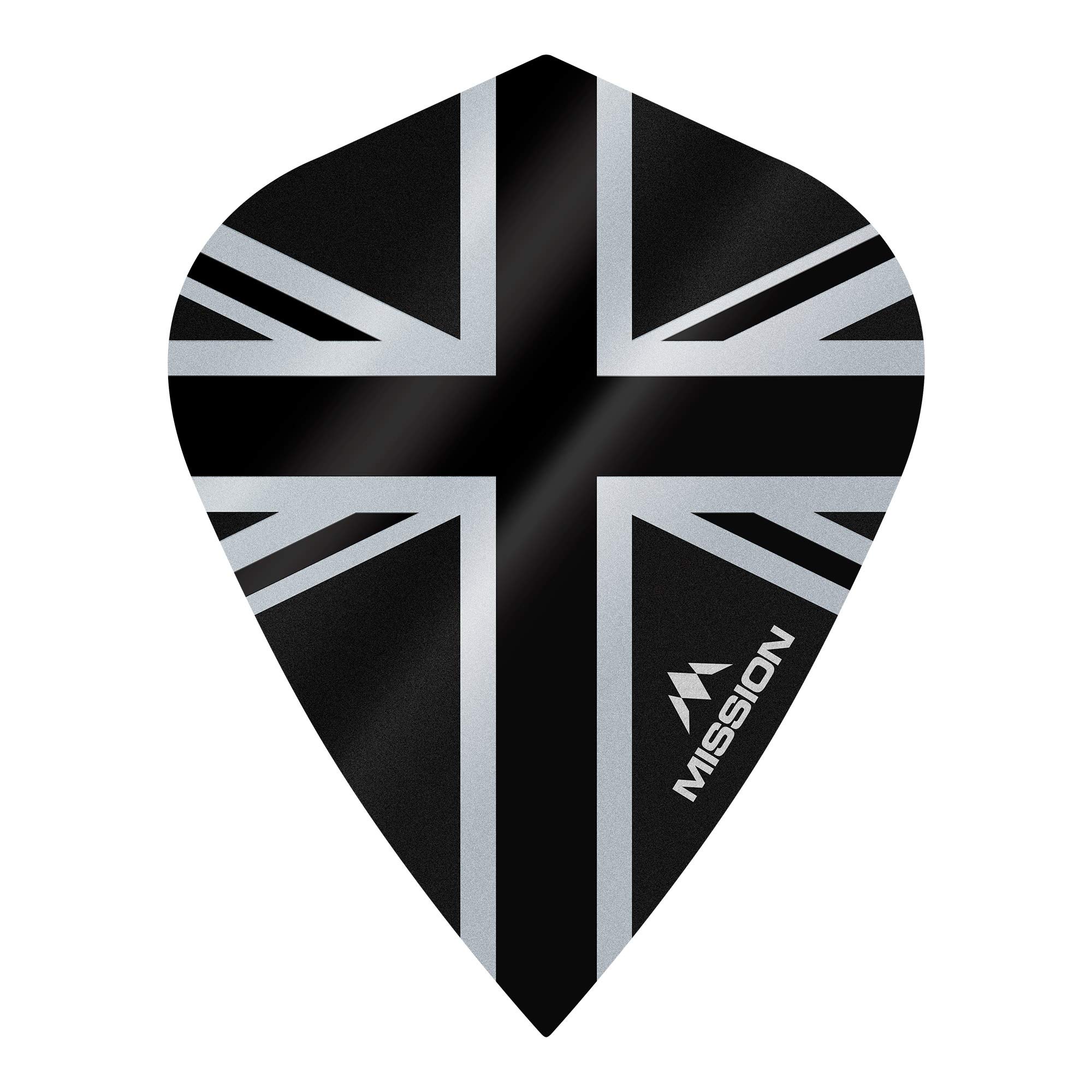 Mission Alliance Dart Flights, Union Jack Design, Drachenform, 100 Mikron – Extra Starke Premium-Flights, 3 Sets à 3 Flights