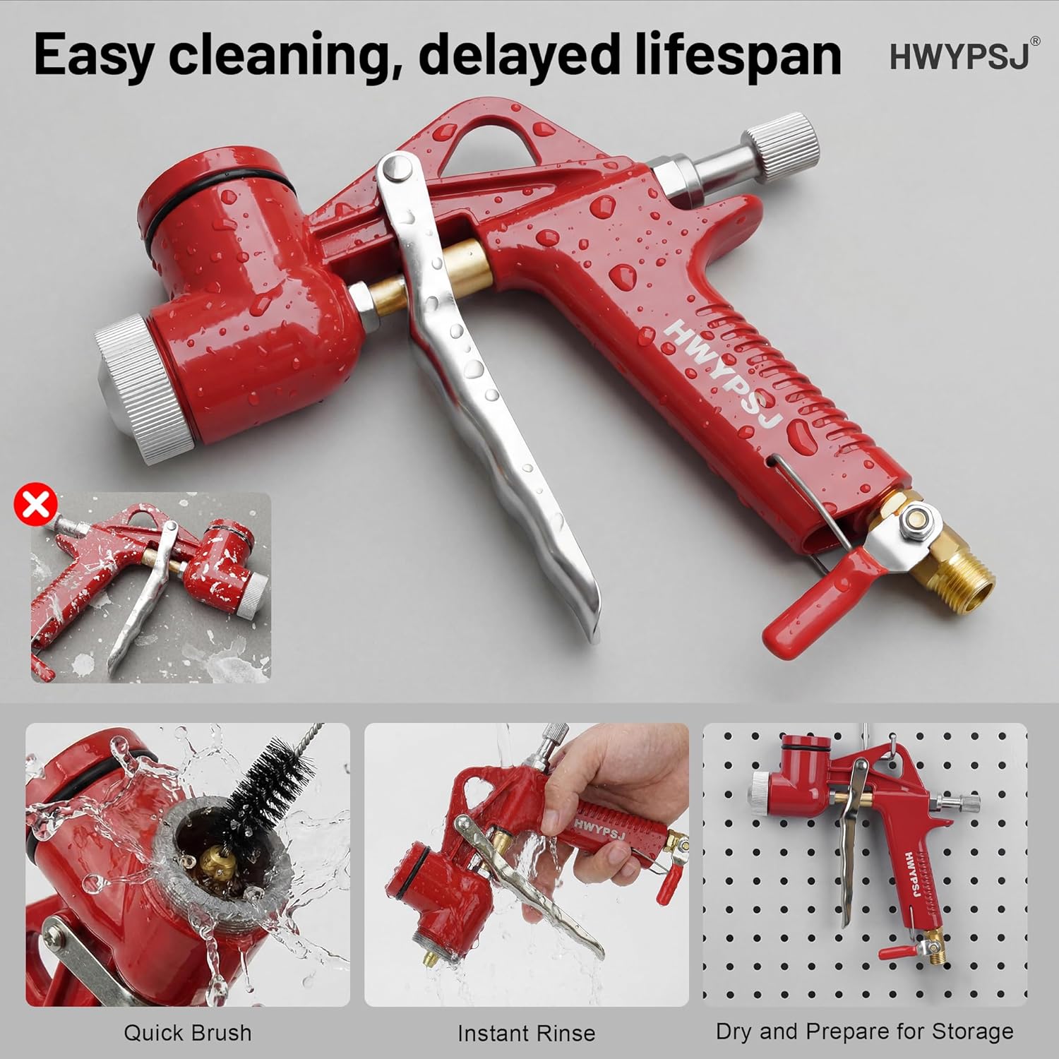 Drywall Texture Spray Gun Kit - 1.45 Gal Hopper, 3 Nozzles (4.0/6.0/8.0mm) & Elbow Hose for Popcorn,Knockdown, Orange Peel Texture on Walls & Ceiling, Includes Knockdown Knife & Sponge for Pro Finish