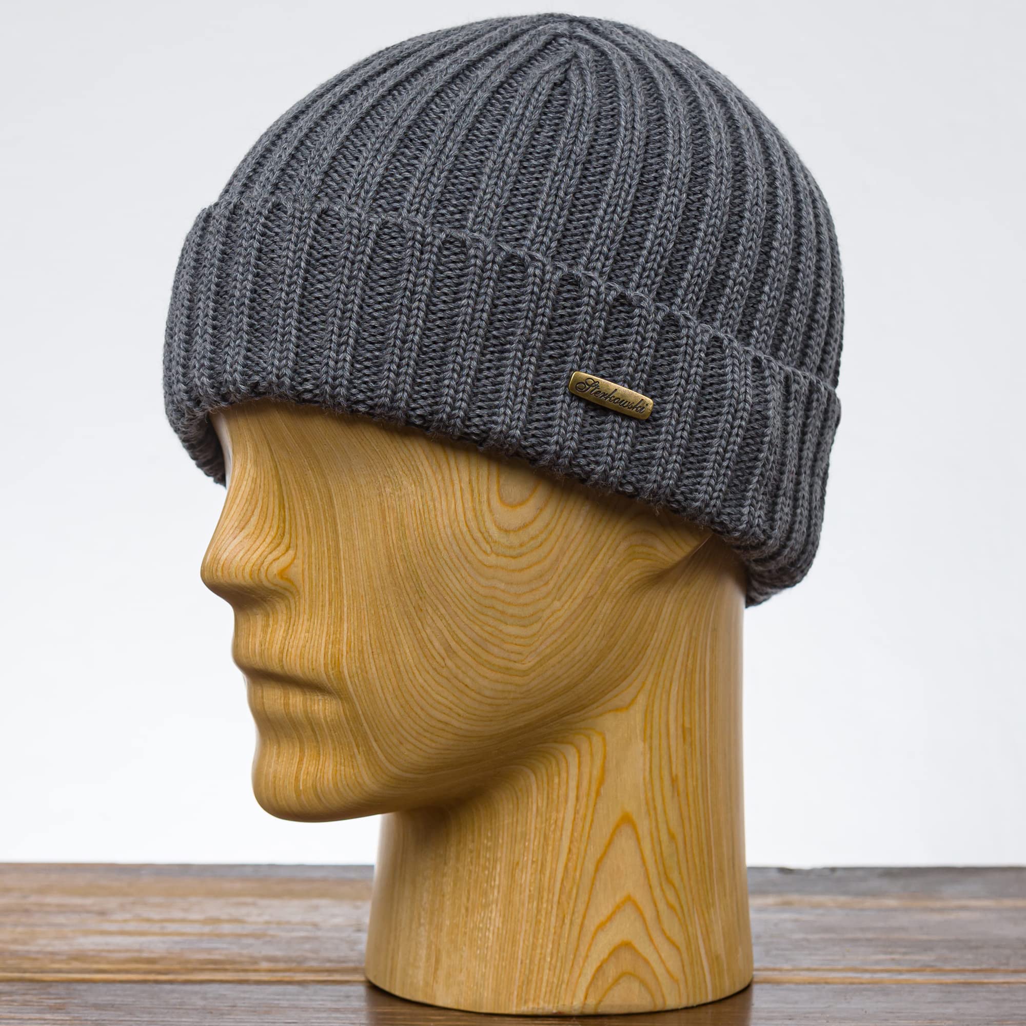 Sterkowski Norfolk Strickmütze | 100% Merinowolle Wintermütze für Herren und Damen | Warme Extra Fine Merino Beanie