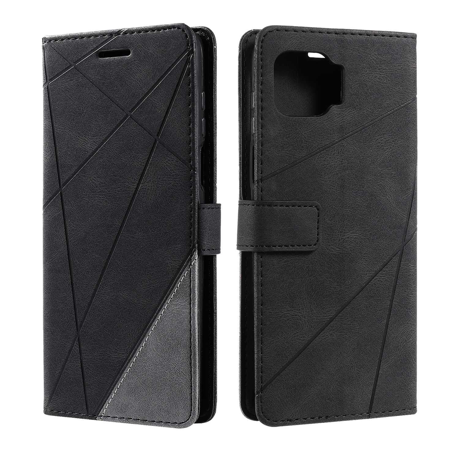 SONWO Premium Leather Flip Wallet Case for Moto G 5G Plus With Magnetic Closure, Card Slots, Kickstand - Black