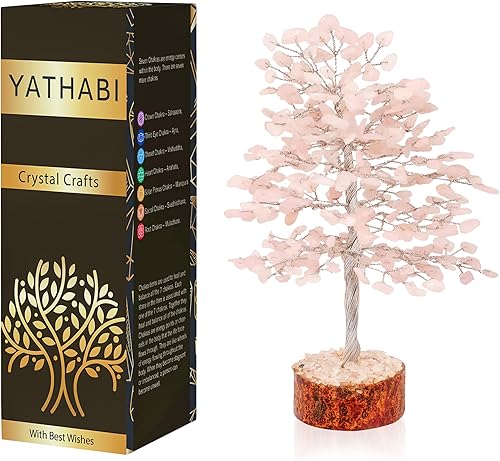 Miniatura 9 de Cristales de cuarzo rosa, árbol de cristal, escritorio de árbol bonsái, árbol de piedras preciosas, árbol de cuarzo de cristal, árbol de Feng Shui,