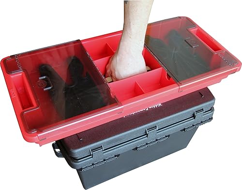 Vista 4 de MTM Mantenimiento portátil de rifl/escopeta y centro de limpieza de pistolas, rojo