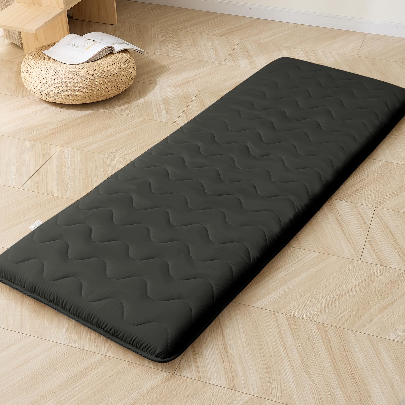 K新品 フロアマット 150cm ブラック 黒 クッションマット レザー