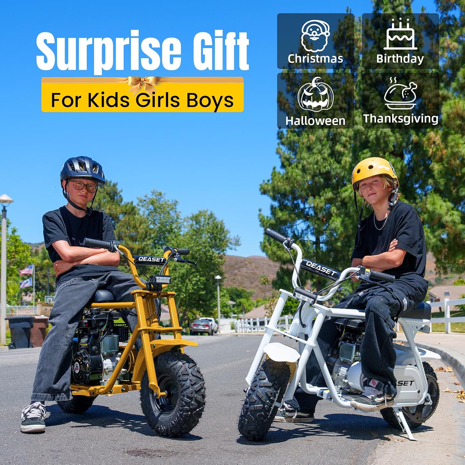 99cc Gas Powered Mini Dirt Bike for 13+, 4-Stroke Mini Motorbike, Pit Bike, 34.5KM/H Max Off-Road Gas Dirt Bike, Rear Disc Brake, 85% Pre-Assembled for Kids and Adult, 200lbs Capacity