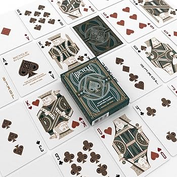 Amazon.com: Bicycle Byzantine Playing Cards, Silver and Gold Foil