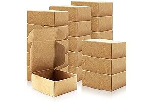 BadenBach 100-Piece Mini Kraft Gift Boxes, 2.16 x 2.16 x 0.98 Inches,...