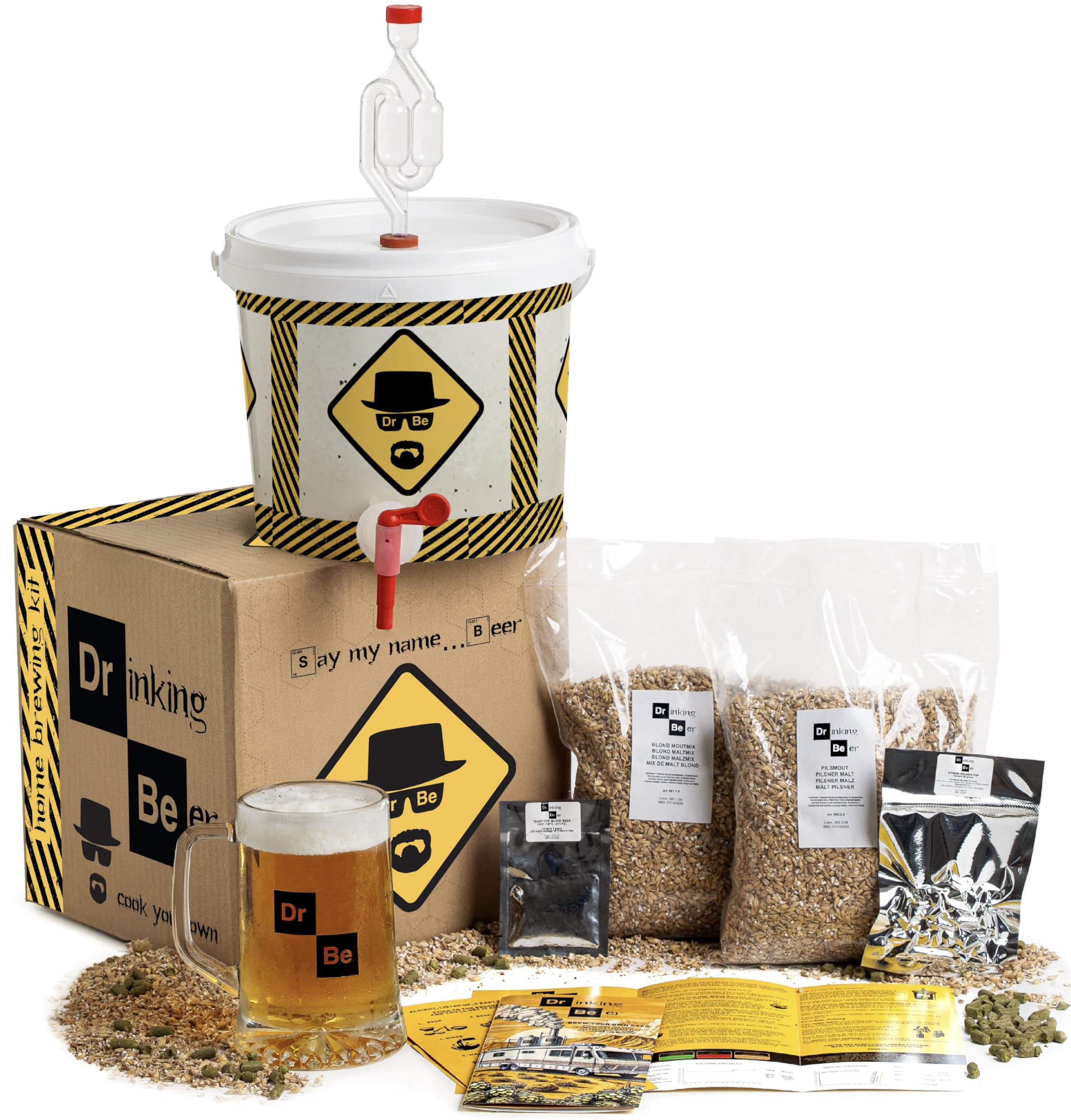Drinking Beer® - Kit per la Produzione di Birra Artigianale 5L | Kit Per La Produzione A Casa | Regali Uomo Originali | Idea Regalo