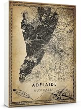 Lila's Choice Adelaide Vintage Map Prints Poster, Australia Map Art Poster, Canvas, Adelaide Map City style vintage Poster, Canvas Wall Art, Street Map Artwork Poster