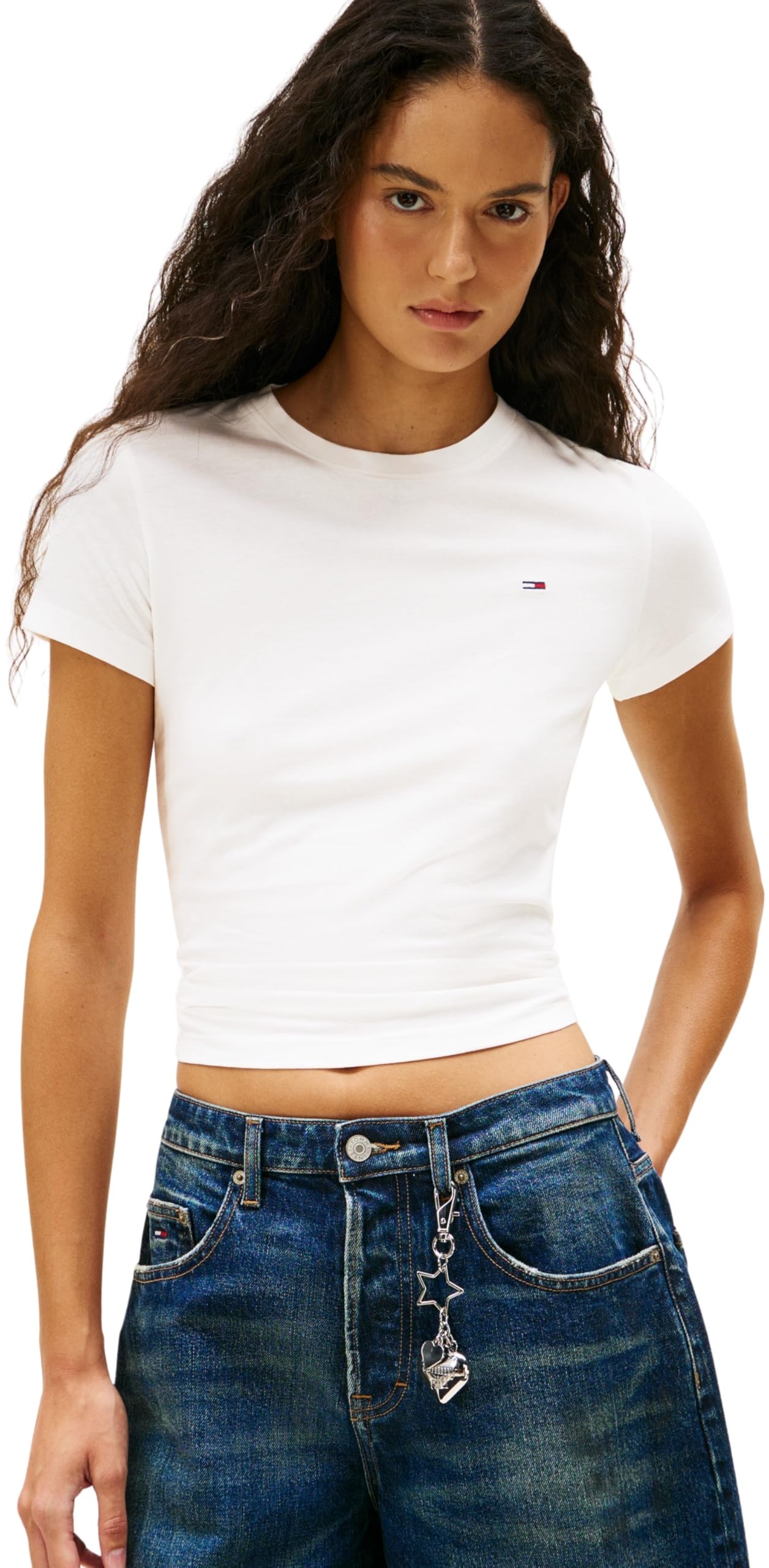 Tommy Jeans Damen 3er Pack T-Shirts Kurzarm mit Rundhalsausschnitt