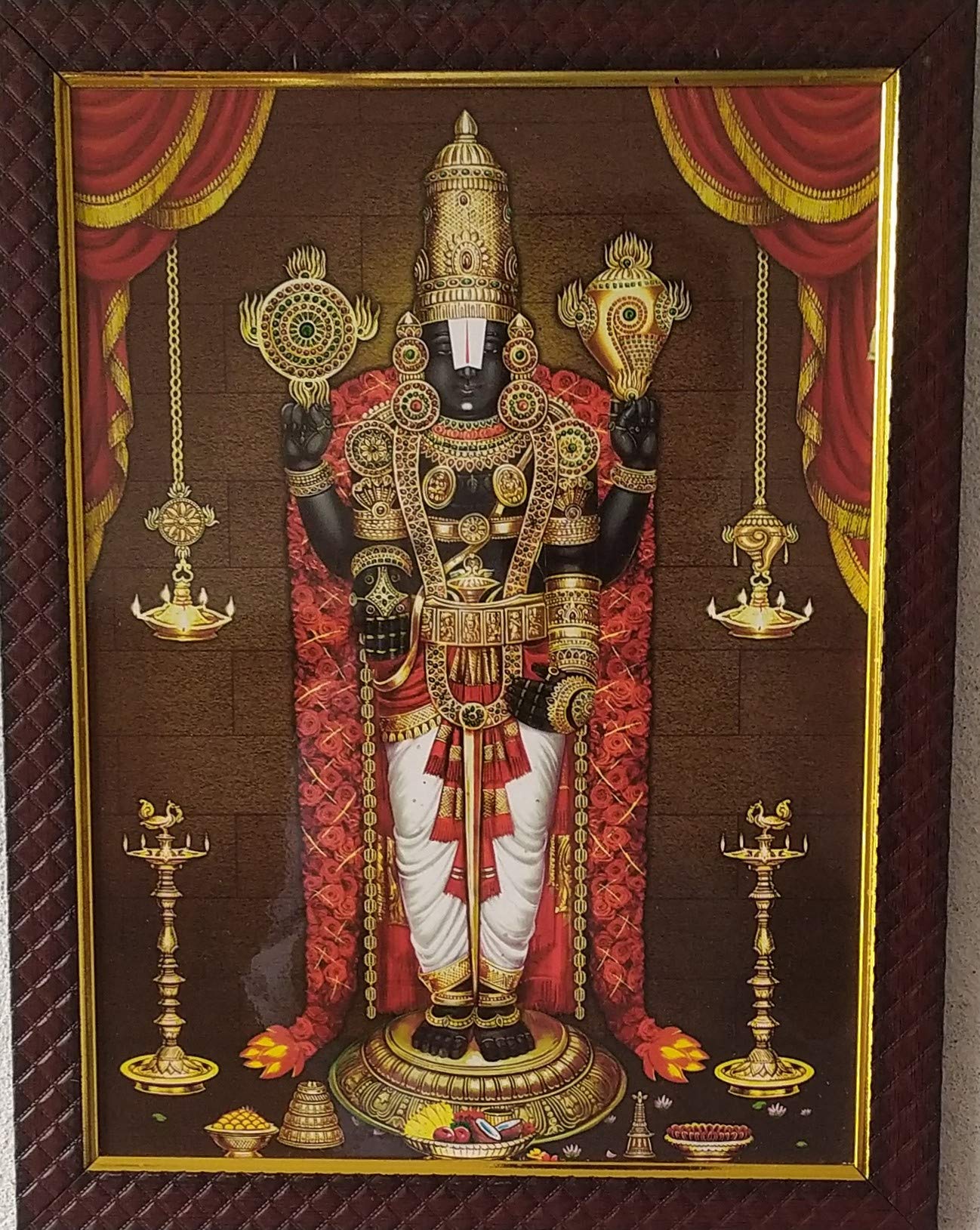 Buy Lalitha Photo Frame Works Lord Tirupati Balaji Venkateswara Swamy