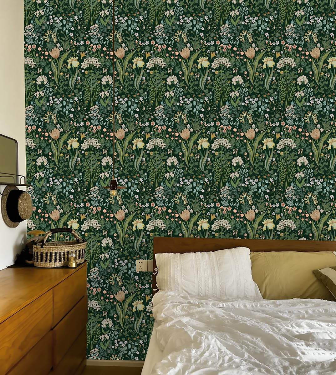 LiKiLiKi Zelfklevend Behang Groen Modern Bloemenbehang