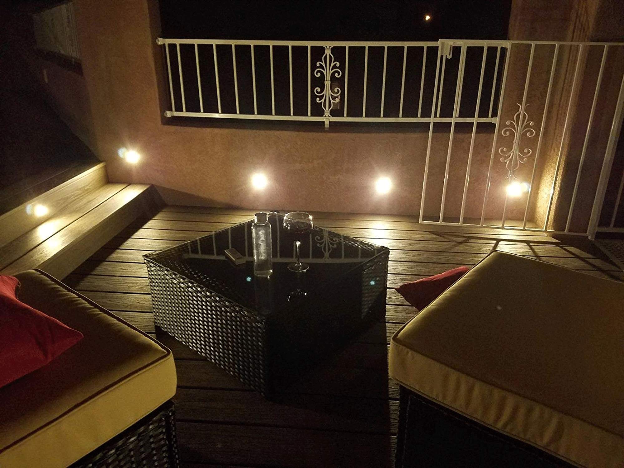 Spot, LED, 12 V, 45 mm, Beleuchtung für Außen, Dekoration, Deckenleuchte, Terrasse, wasserdicht, Metall Kunststoff, Warmweiß, 45mm,10pcs 12.00 volts