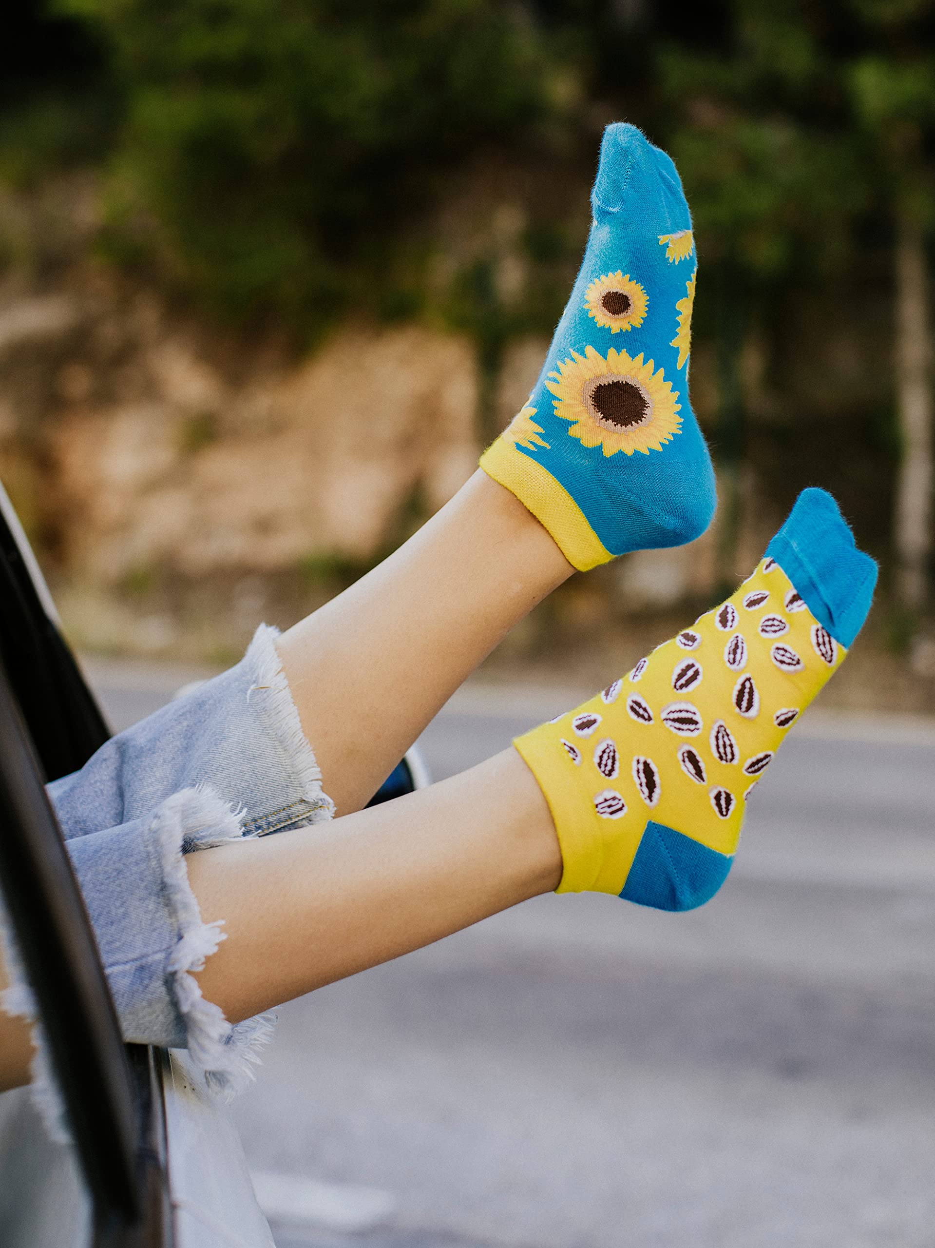 Dedoles Calzini Unisex Donna Uomo & Bambini Calze Cotone con tanti Design divertenti Calcio Bicicletta Piante Cavalli Regalo sinistra destra diversi