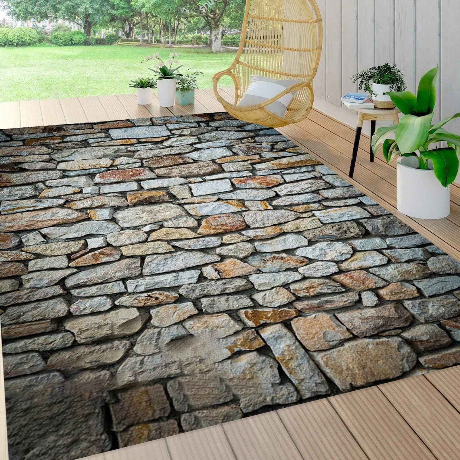 Amazon.com: Vintage Stone Brick Wall Rock Stone Texture Retro