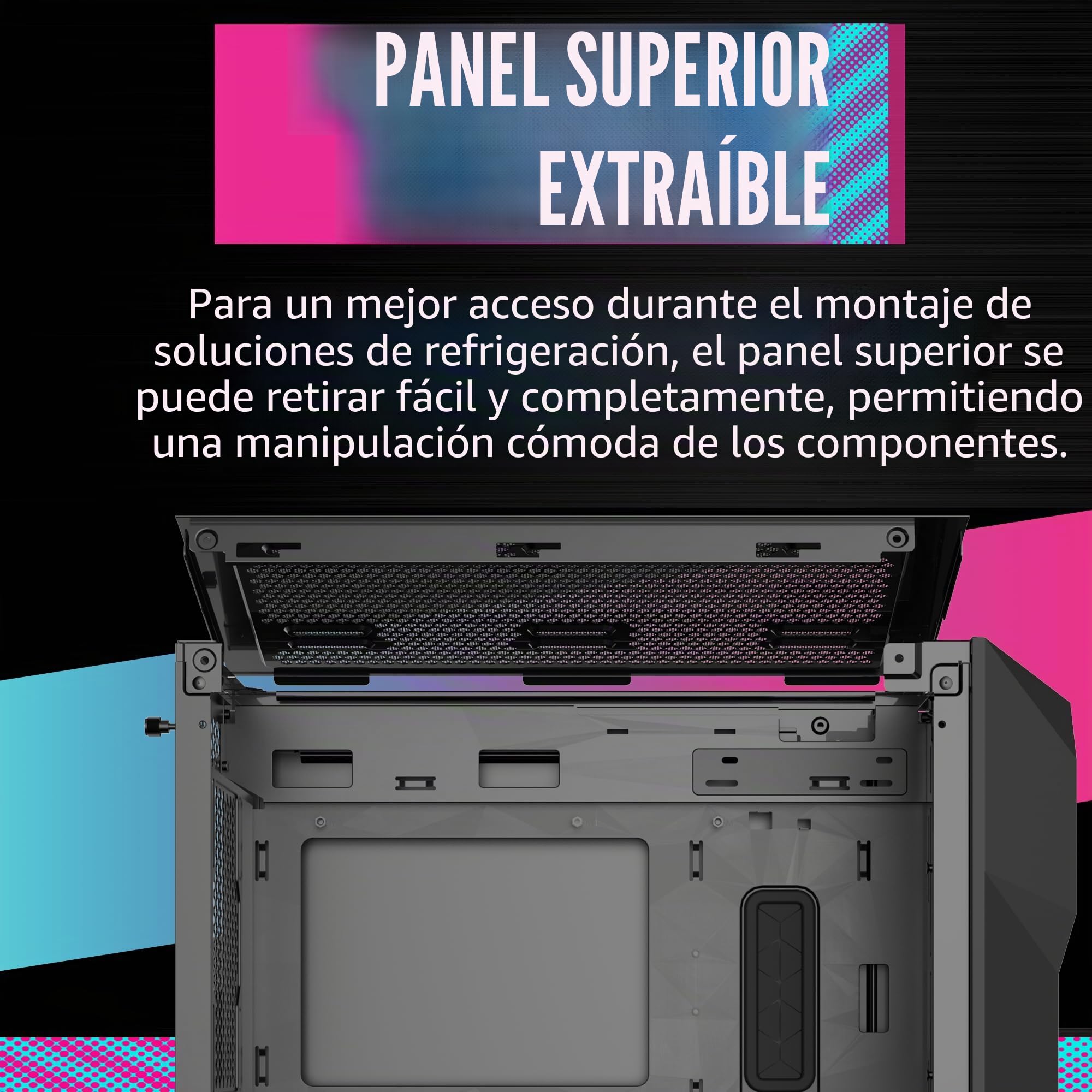 Cooler Master TD300 Mesh Caja PC - Minitorre, Alto Flujo de Aire, 2 Ventiladores ARGB de 120mm, Admite MB Micro-ATX y Mini-ITX, Panel Lateral de Vidrio Templado, Parte Superior Extraíble, Hub ARGB/PWM